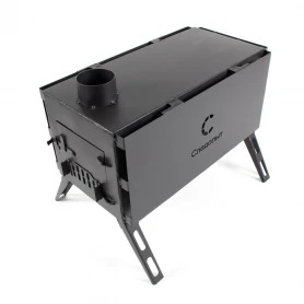 Печь дровяная Light большая, сталь 1 мм (с экранами и угловыми трубами), СЛЕДОПЫТ