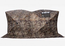 Палатка зимняя КУБ 3 Дубль (трехслойная, дышащая, камыш, москитная сетка)